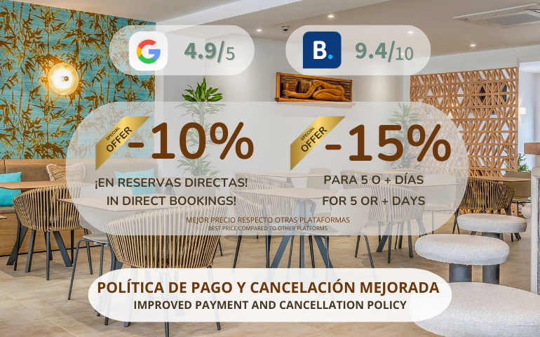 Descuentos exclusivos en Hostal Rosell Boutique | Hostal boutique en San Antonio Ibiza Descuentos especiales por reserva directa en hostal boutique en San Antonio Ibiza con excelente relación calidad precio